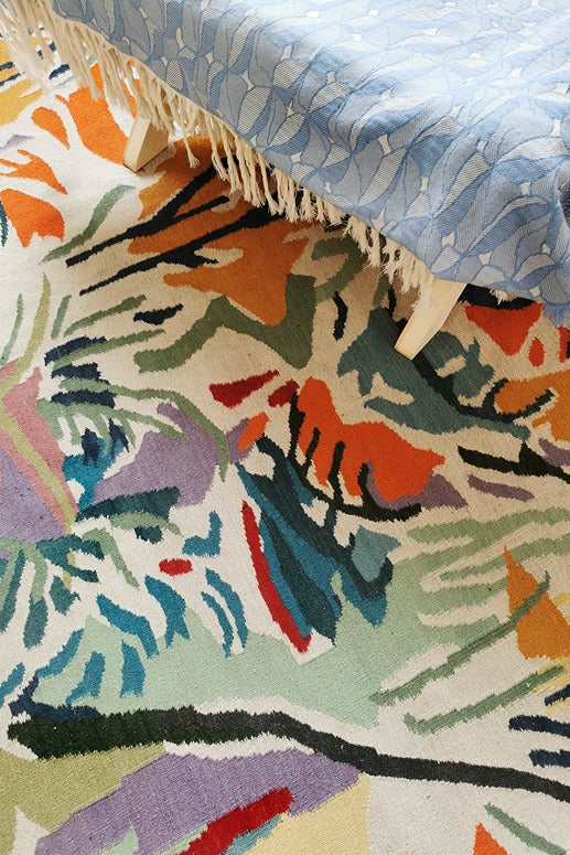 Tapis tissé plat Falling Forest