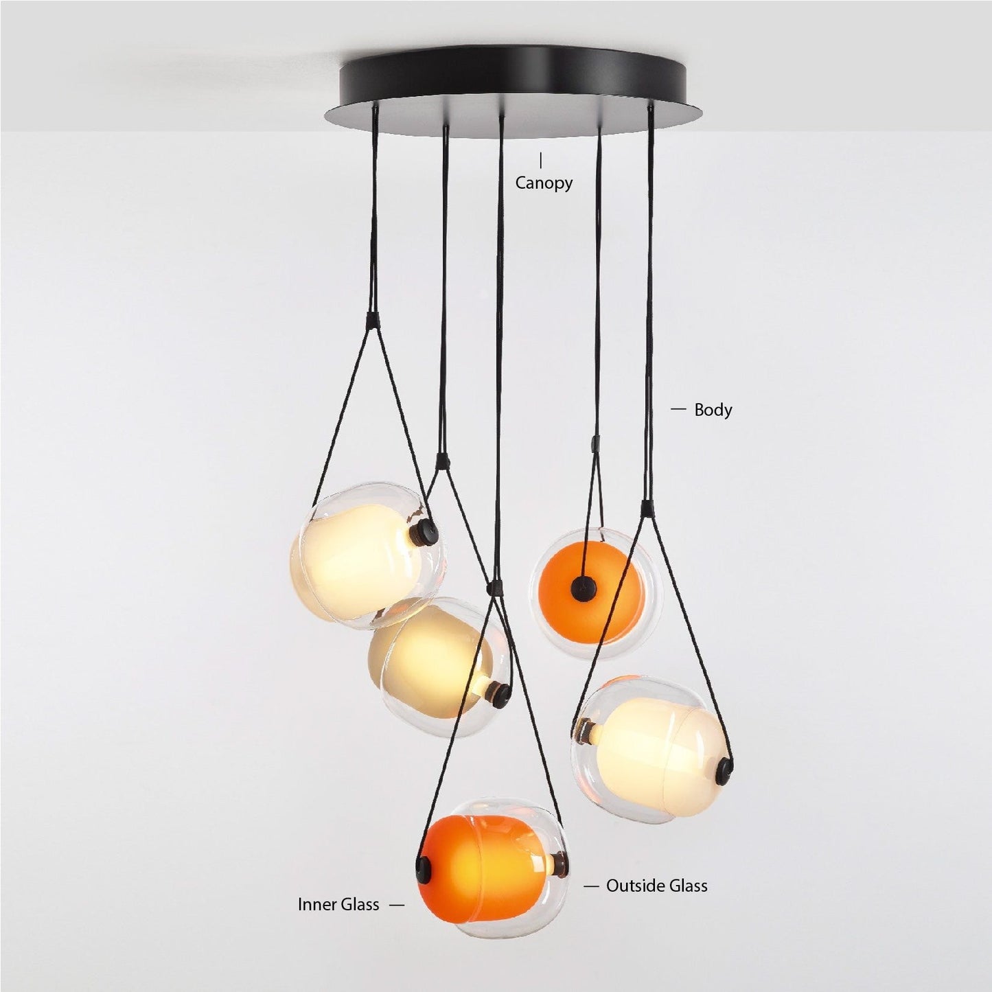 Lampe suspendue multi-LED Capsula