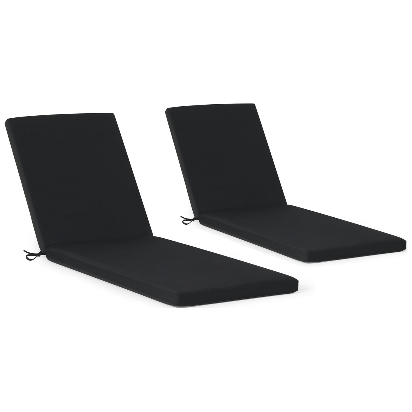 Coussins de chaise longue d'extérieur Polytrends résistants à la décoloration et toutes saisons (lot de 2)