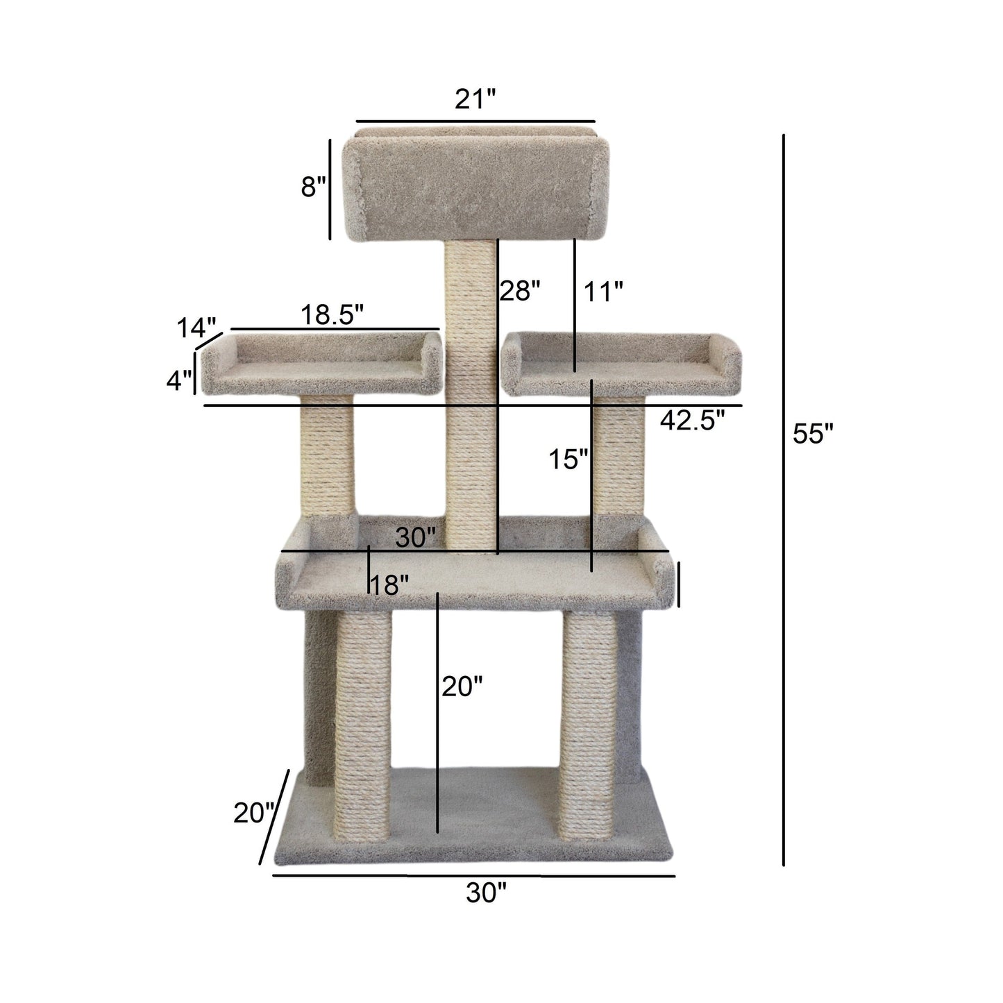 Arbres à chat Prestige Tour à chat extra large pour grands félins