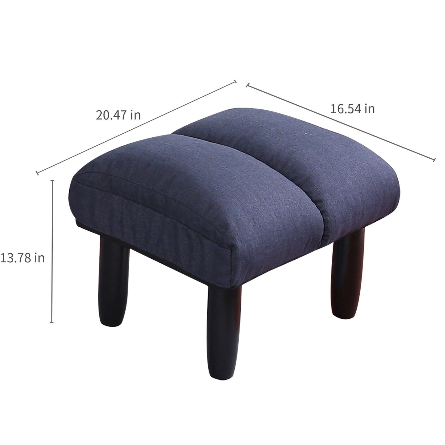 Ensemble de fauteuil inclinable rembourré sans accoudoirs avec pouf et appui-tête réglable