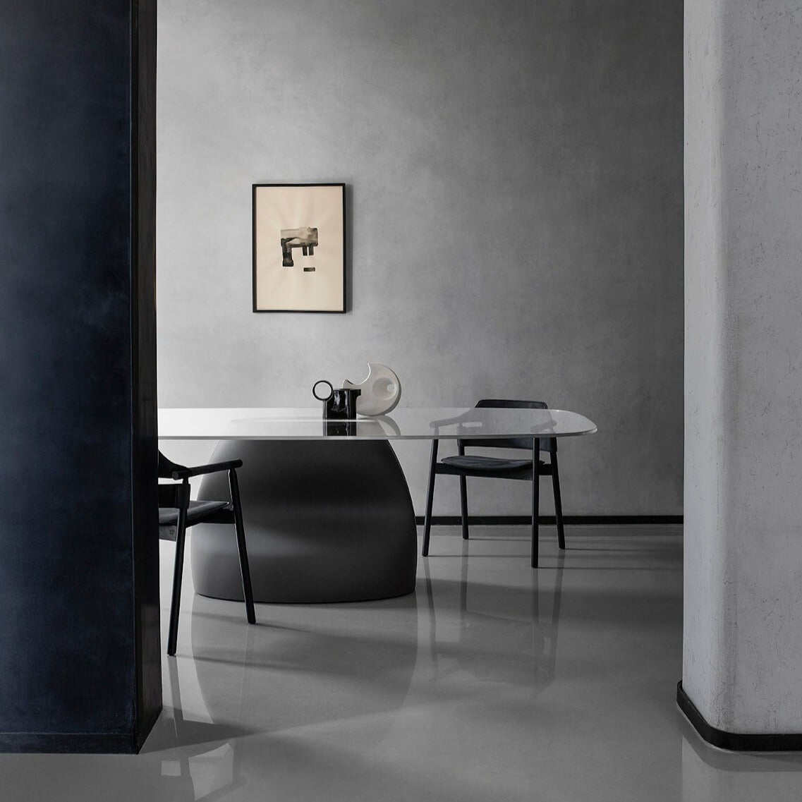 Table à manger en forme de tonneau Gran Sasso