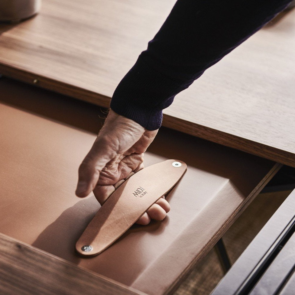 Table à manger extensible en forme de tonneau Paul