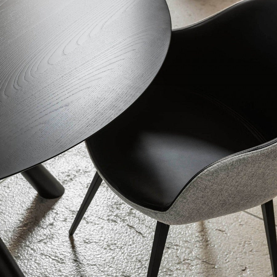 Fauteuil de salle à manger Sonny PM TS Q avec base en acier