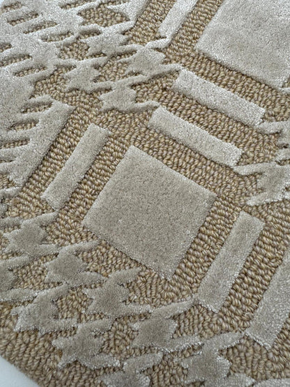 Tapis tufté main à carreaux inspiré de Chanel