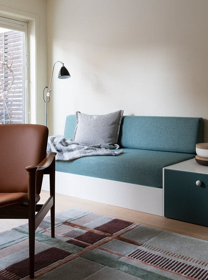 Tapis touffeté à la main Ruter Menthe Chocolat