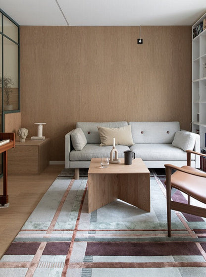 Tapis touffeté à la main Ruter Menthe Chocolat