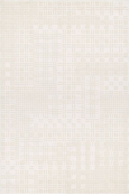 Tapis tufté main à carreaux inspiré de Chanel