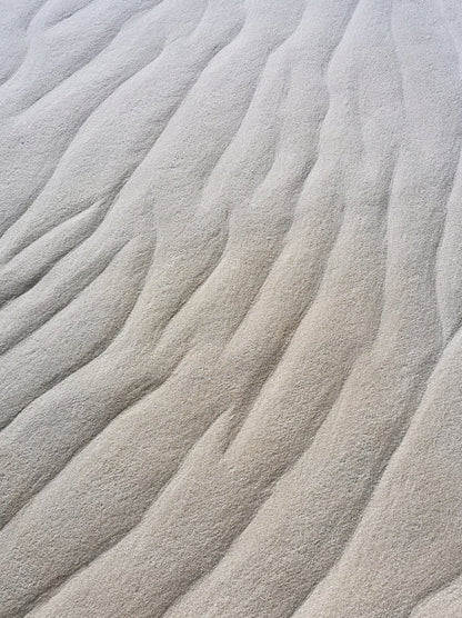 Tapis touffeté à la main couleur sable