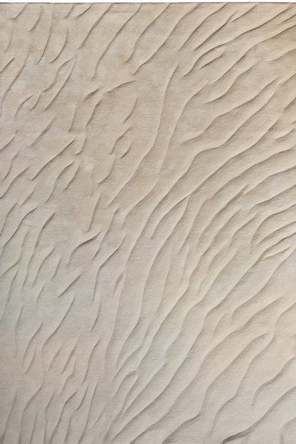 Tapis touffeté à la main couleur sable