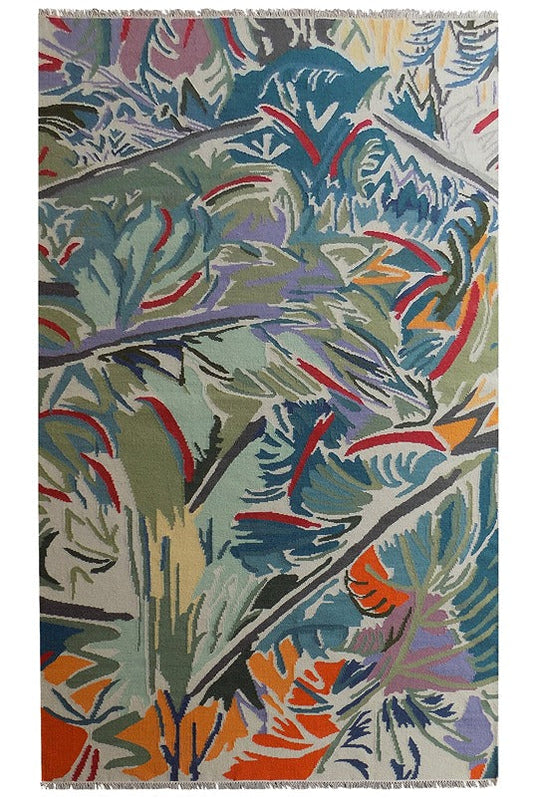 Tapis tissé plat Falling Forest