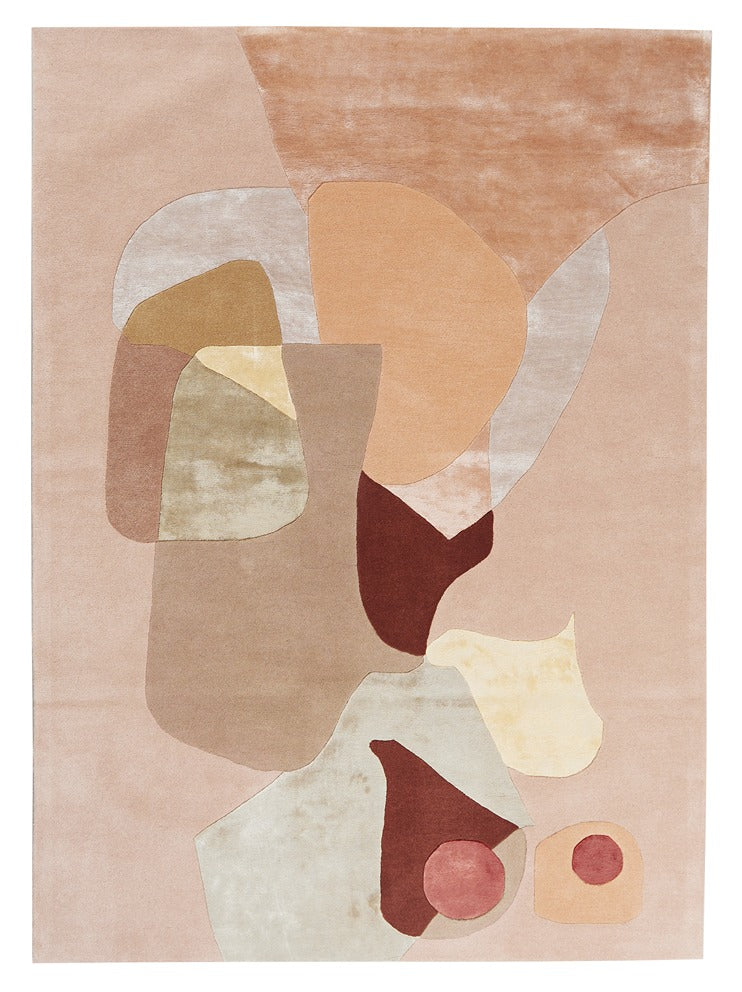 Tapis touffeté à la main Rosè