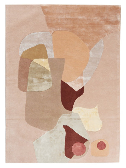 Tapis touffeté à la main Rosè