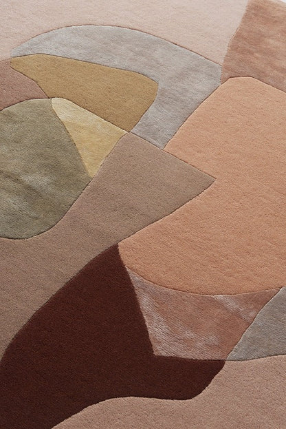 Tapis touffeté à la main Rosè