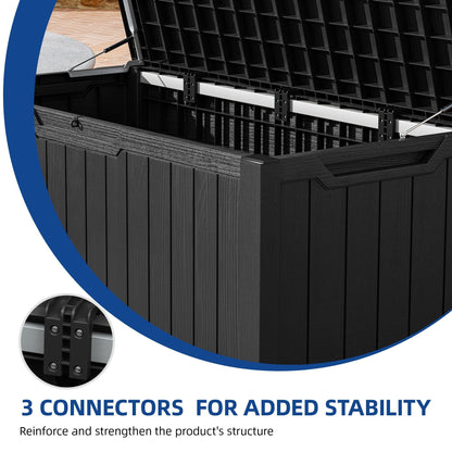 Coffre de pont verrouillable en résine résistant à l'eau de 120 à 260 gallons