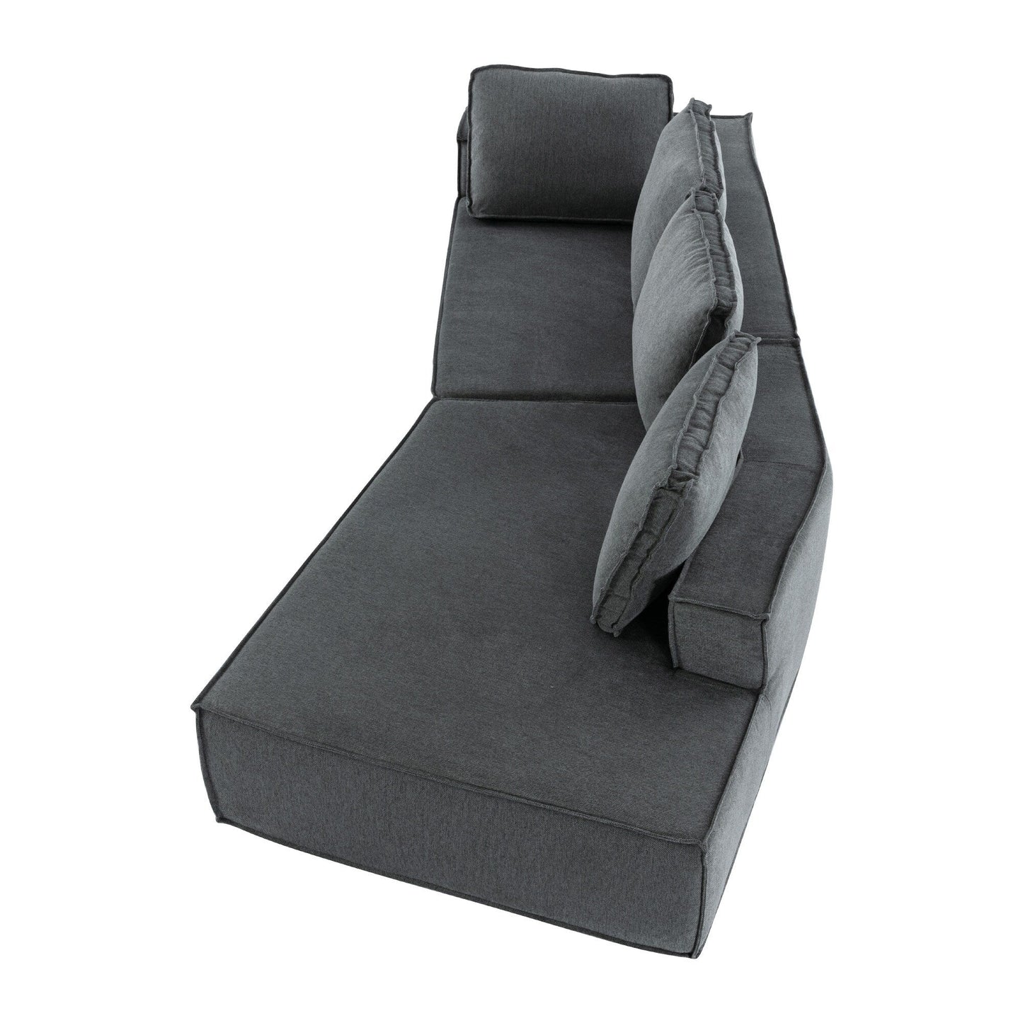 Canapé-lit d'intérieur moderne et élégant, 125 cm, aux lignes épurées, pour salon, beige