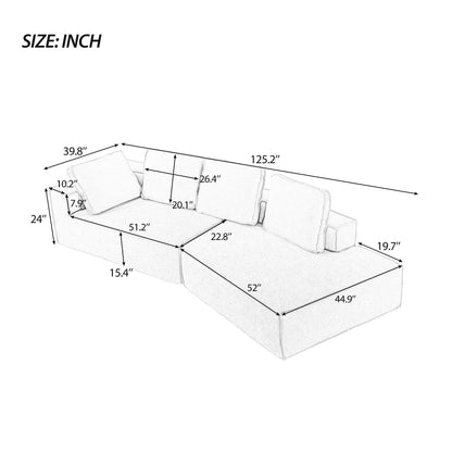 Canapé-lit d'intérieur moderne et élégant, 125 cm, aux lignes épurées, pour salon, beige