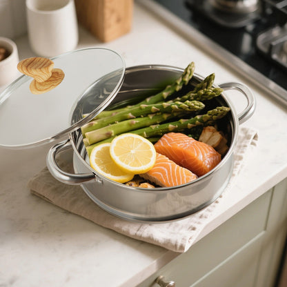 Batterie de cuisine en granit de 17 pièces, ensemble de casseroles et poêles antiadhésives