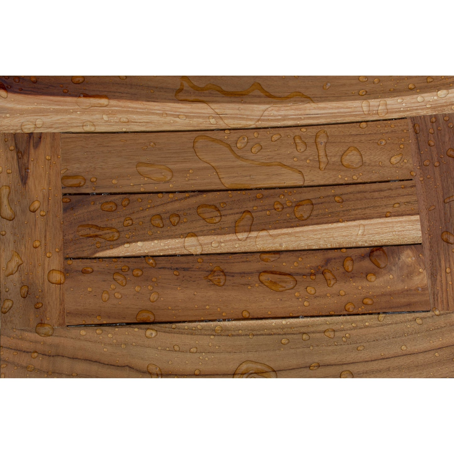 EcoDecors, Banc, Tabouret de douche, Siège de douche, Chaise de douche pour douche intérieure, Petit banc, Banc de douche en teck, Repose-pieds de douche