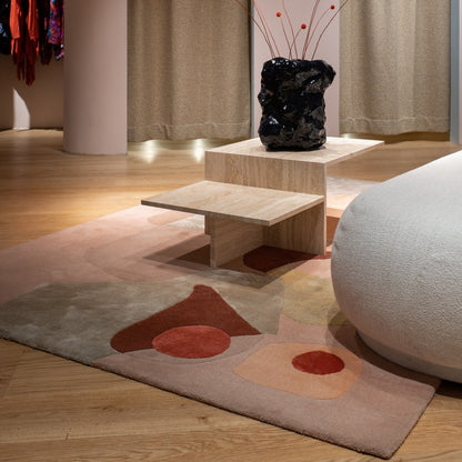 Tapis touffeté à la main Rosè