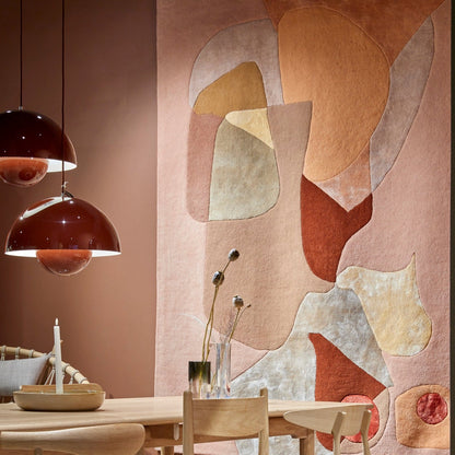 Tapis touffeté à la main Rosè