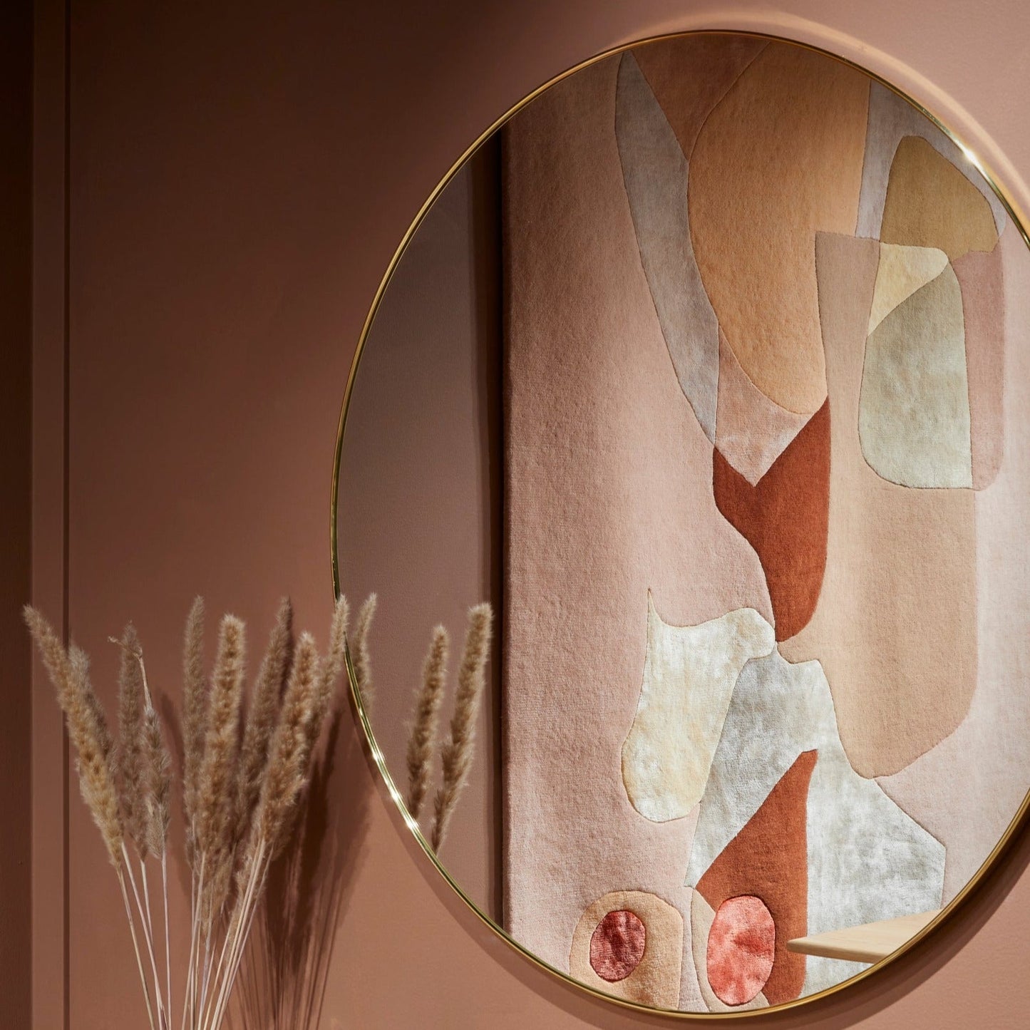 Tapis touffeté à la main Rosè