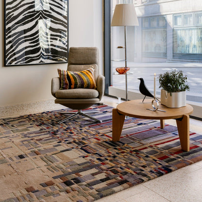 Tapis tufté main gris ardoise urbain