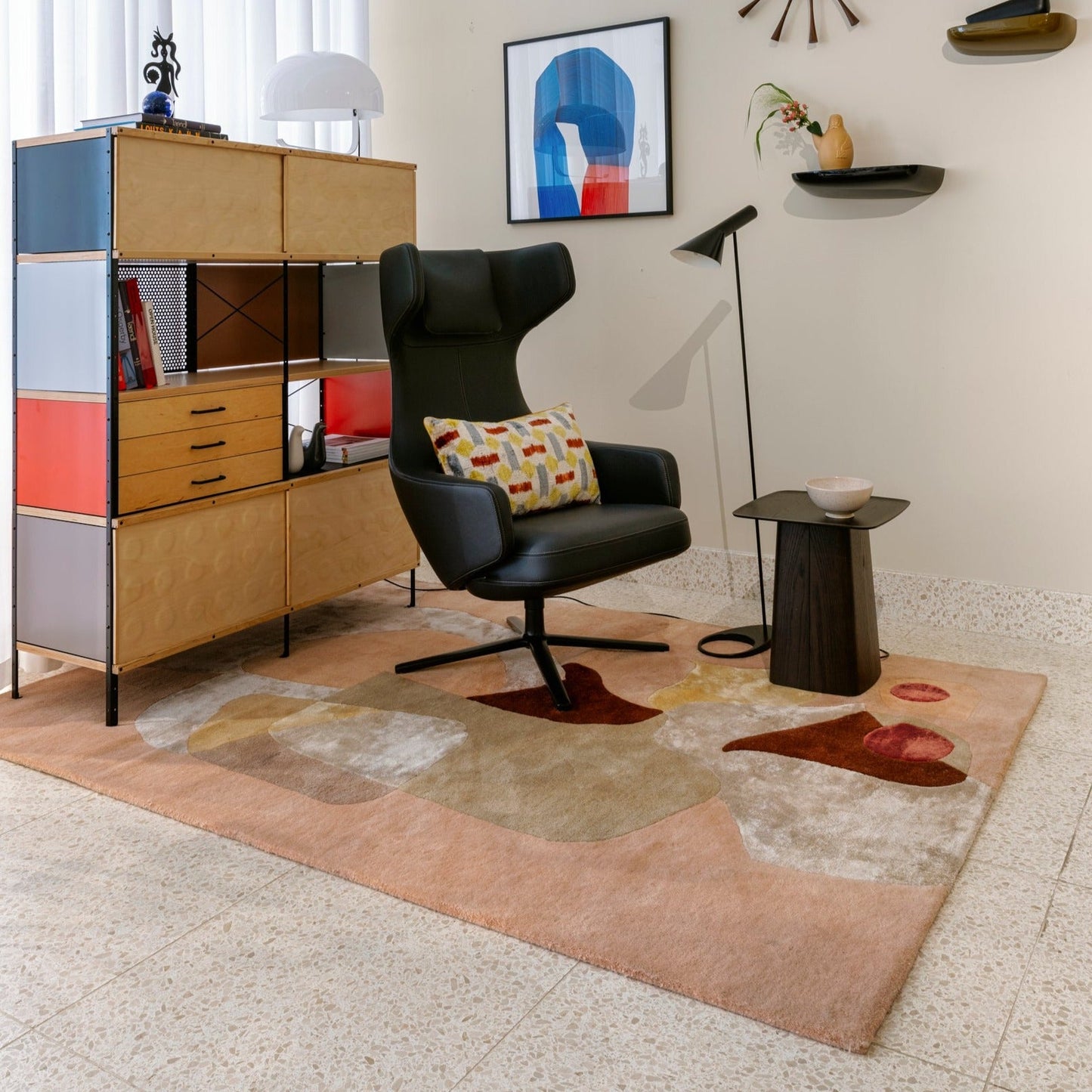 Tapis touffeté à la main Rosè