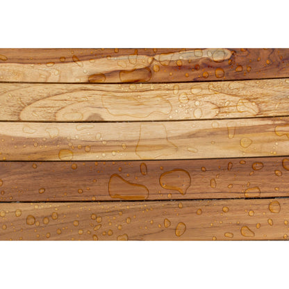 Banc de douche en teck EcoDecors 71 cm, banc en bois, banc de salle de bain, banc de salle de bain en teck, tabouret de douche en teck, siège de douche en teck