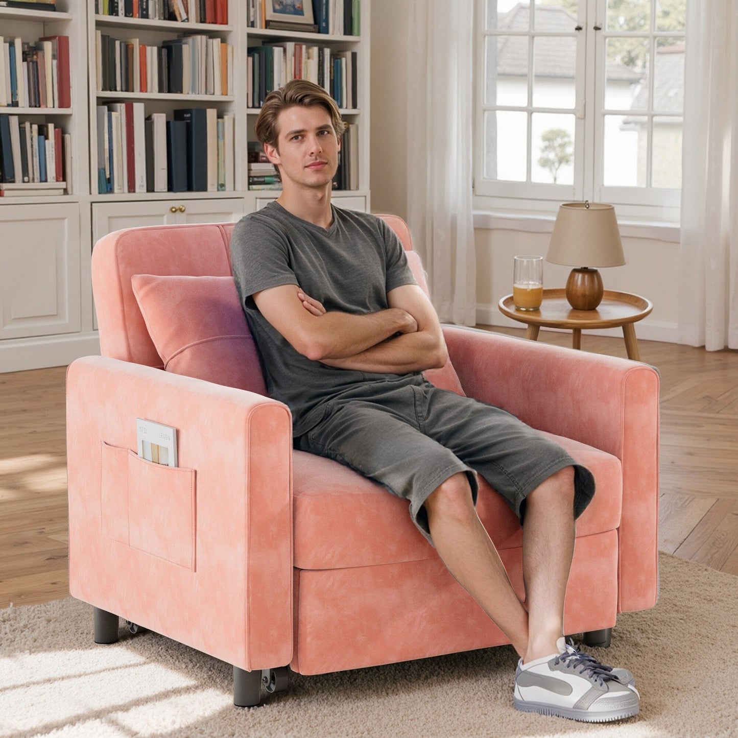 Canapé-lit 3 en 1 réglable, canapé-lit gigogne, convertible et pliable pour salon