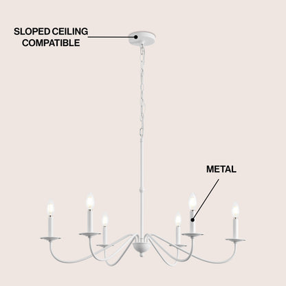 Lustre LED en fer à 6 lumières, 34,75 $, par JONATHAN Y