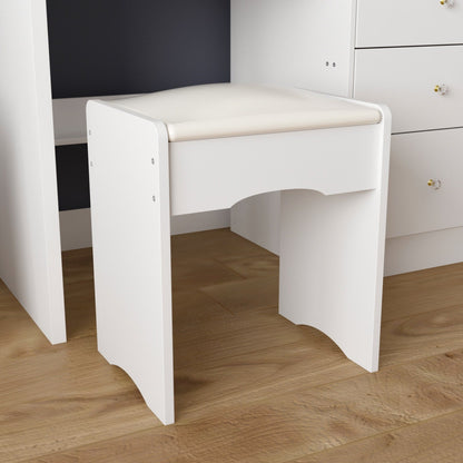 Ensemble de coiffeuse de maquillage de 39,4 po de largeur avec tabouret et miroir