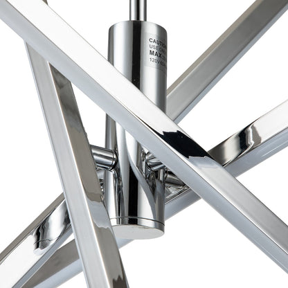 Lustre LED moderne en aluminium noir/doré, plafonnier linéaire Spoutnik pour salon/salle à manger/cuisine