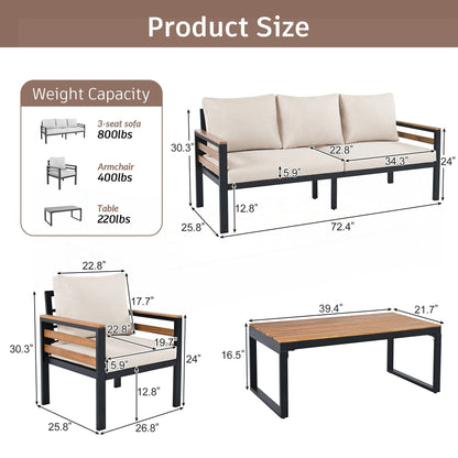Ensemble de canapés d'extérieur 4 pièces