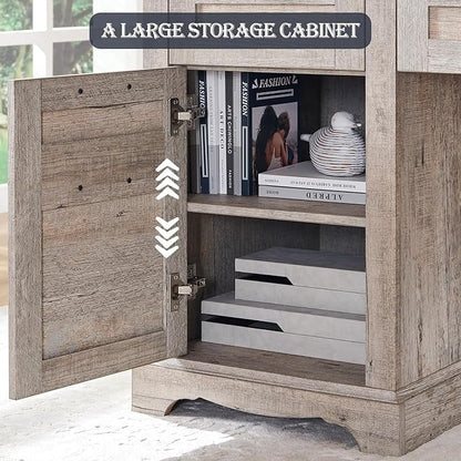 Bureau de direction en L de style ferme, bureau d'angle en bois, bureau d'ordinateur