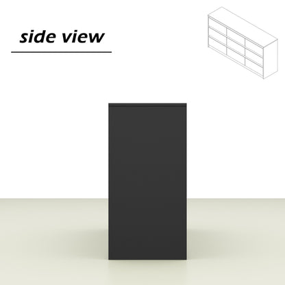 Commode d'appoint à 9 tiroirs 63W pour salon, chambre à coucher