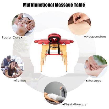 Table de massage portable 84''L réglable pour le visage, le spa et le tatouage avec transport