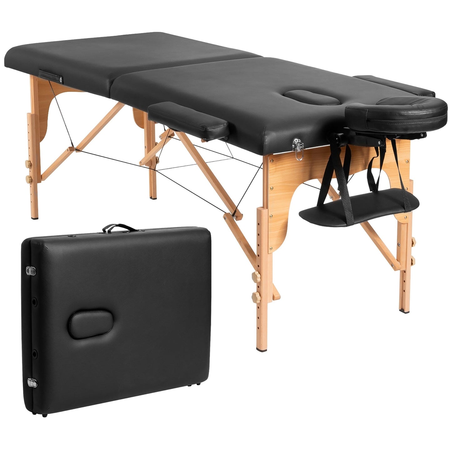 Table de massage portable 84''L réglable pour le visage, le spa et le tatouage avec transport