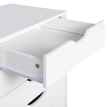 Armoire étroite en bois à 9 tiroirs avec tiroirs coulissants en douceur et étagère de rangement supérieure