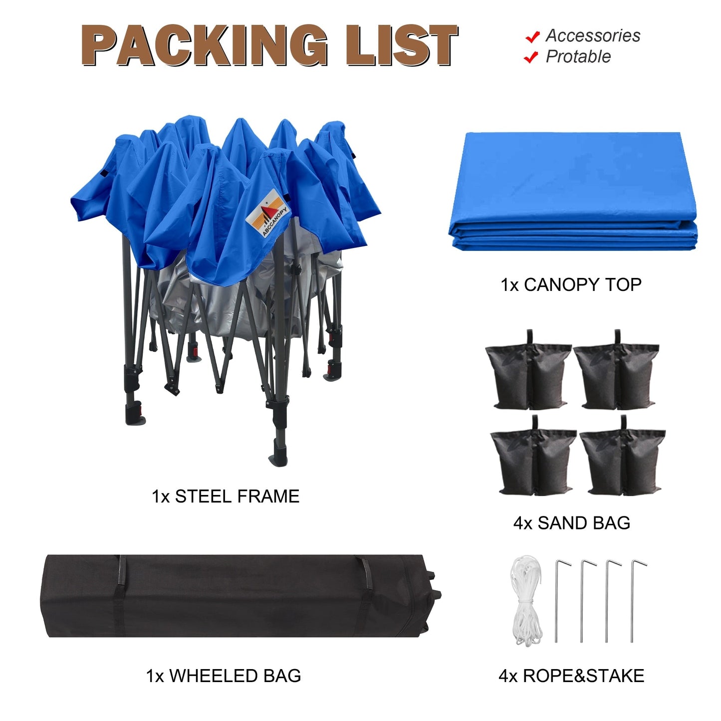 ABCCANOPY Tente à baldaquin facile à monter et durable Tente à baldaquin d'extérieur