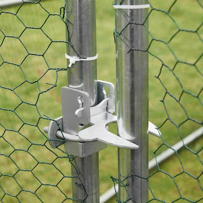 AECOJOY Grand poulailler en métal avec cage à poulets en métal