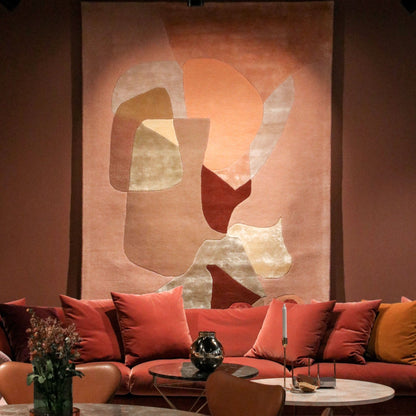 Tapis touffeté à la main Rosè