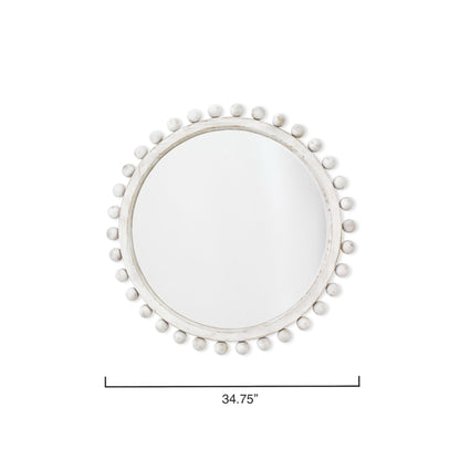 Miroir rond en bois Alden Décor Orion, naturel