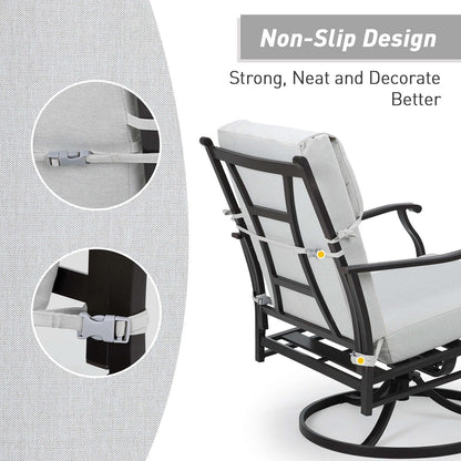 Lot de 4 coussins de chaise à dossier haut Aoodor Patio, 46 ​​x 21 x 4 pouces (coussins uniquement)