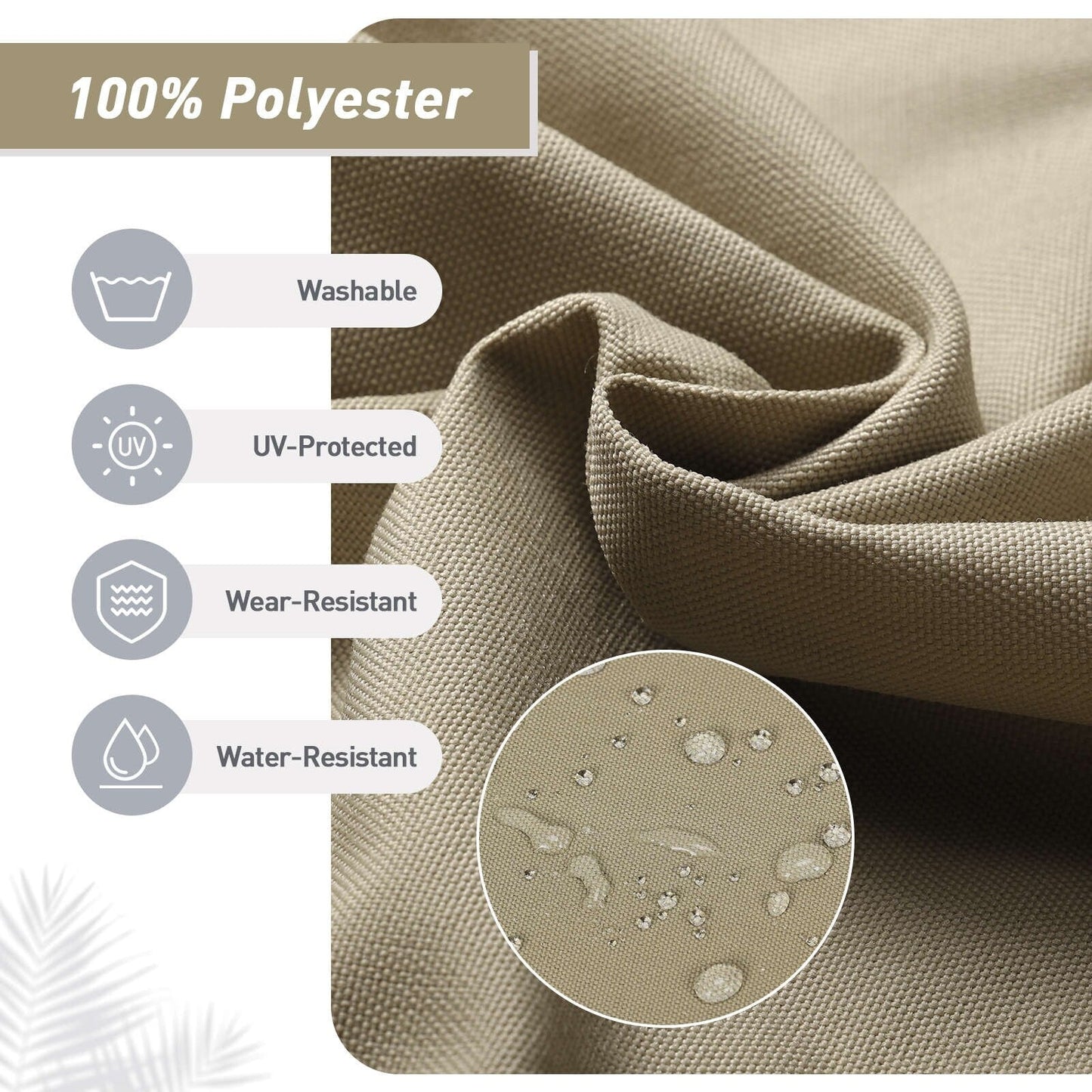 Lot de 4 coussins de chaise à dossier haut Aoodor Patio, 46 ​​x 21 x 4 pouces (coussins uniquement)