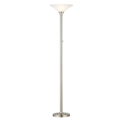 Lampadaire torche à LED Artiva USA 71 avec abat-jour en verre martelé - 71