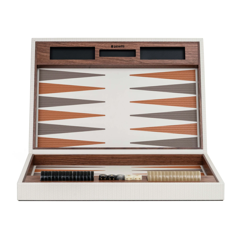 Jeu de backgammon en cuir