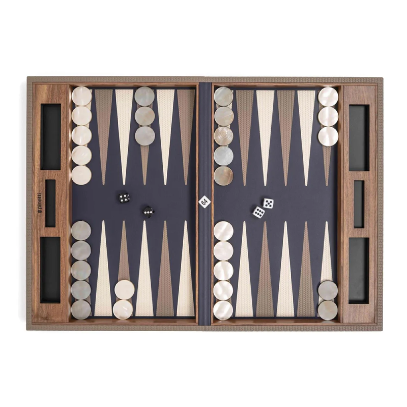 Jeu de backgammon en cuir