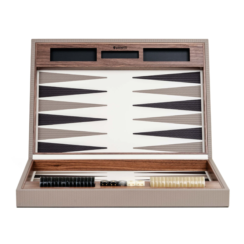 Jeu de backgammon en cuir