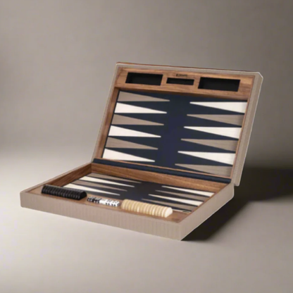 Jeu de backgammon en cuir